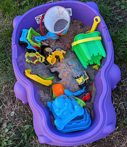Purple hippo plastic kids sand - kids,
