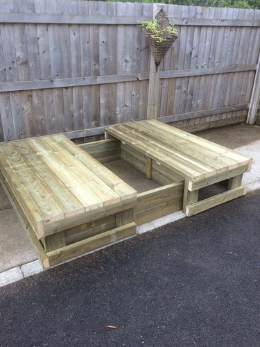 Giant wooden sandpit - giant,