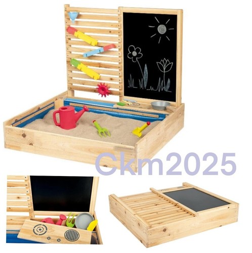 Wooden sand pit with - pit,