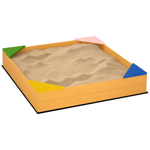 Outsunny kids wooden - sand, pit
