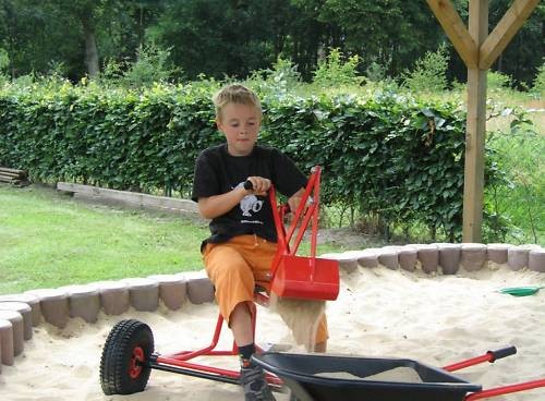 Commercial sand pit - sand, digger
