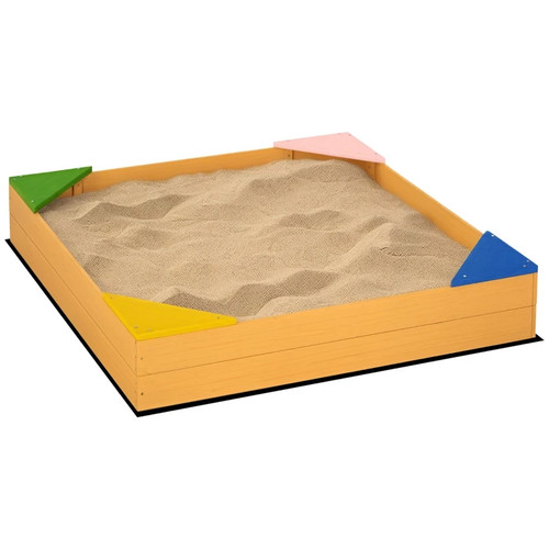 Outsunny kids wooden sand pit - outsunny,