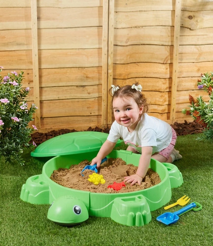 Kid green turtle - green, sandbox