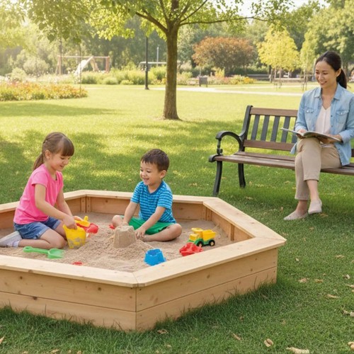5m wooden hexagonal - 1.5m,