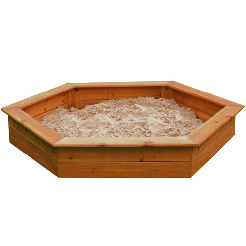 Strong large wooden sandpit - large,