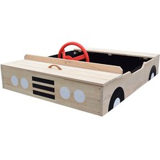 Car Shaped Wooden Sandpit with