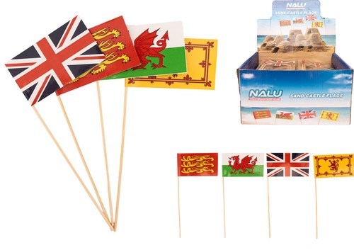 Beach fun sand flags - beach,