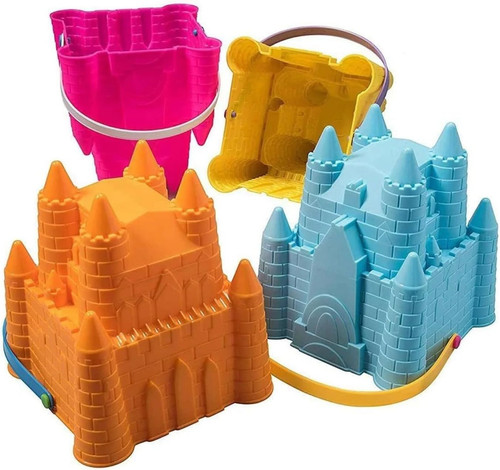 Castle beach bucket pink - beach,