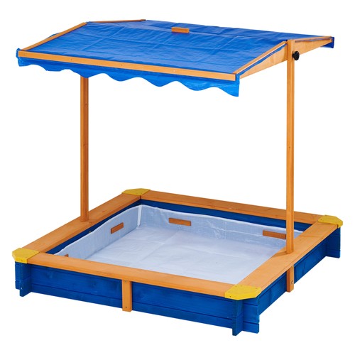 Large wooden sand pit with - large,