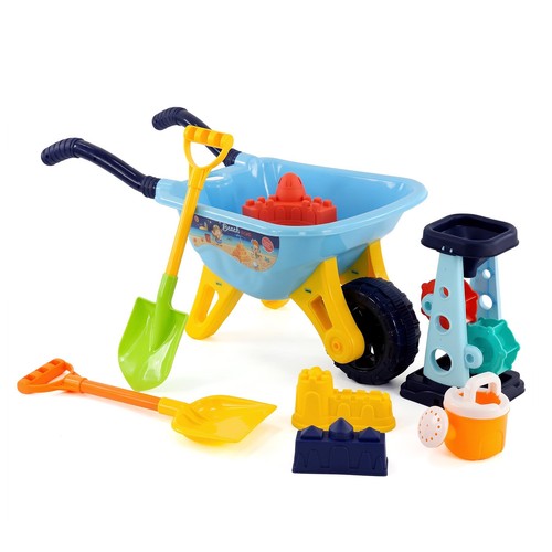 Sand water wheelbarrow beach - &,
