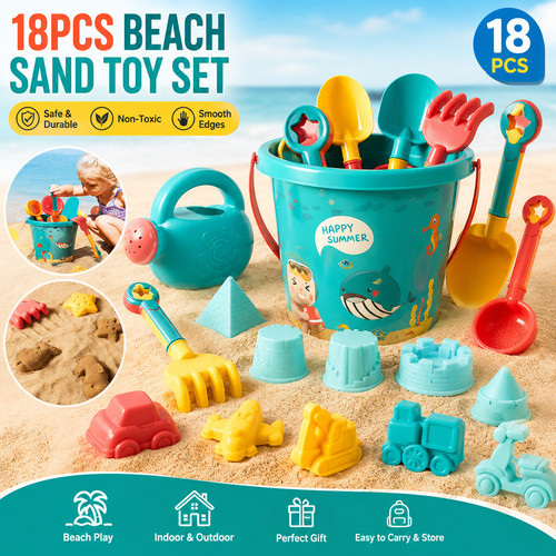 18pcs kids beach toy set - beach,
