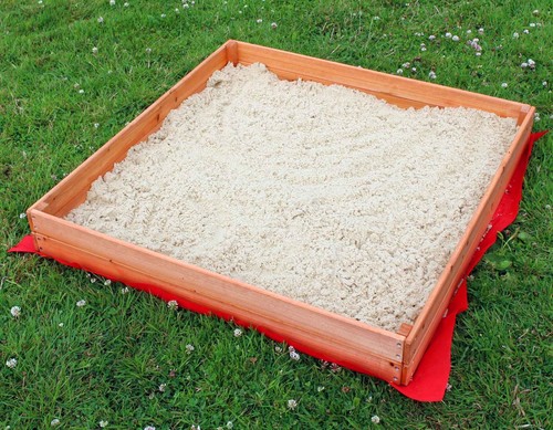 Kids wooden sand - sand, 90x90cm