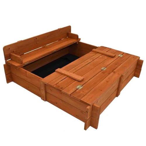 96cm square wooden sandpit - 96cm,