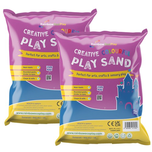 Rainbow eco coloured play sand - rainbow,