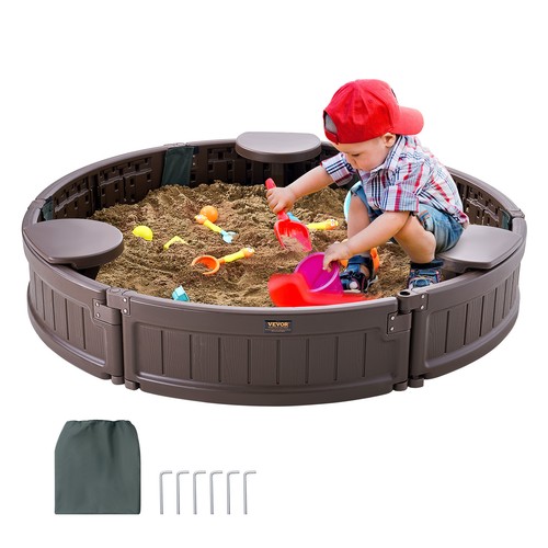 Vevor sandbox with cover round - with,